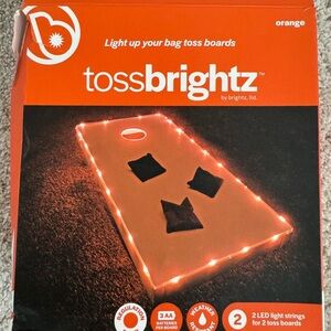 Toss Brightz LED Light Strings for Corn hole Toss Boards New Orange